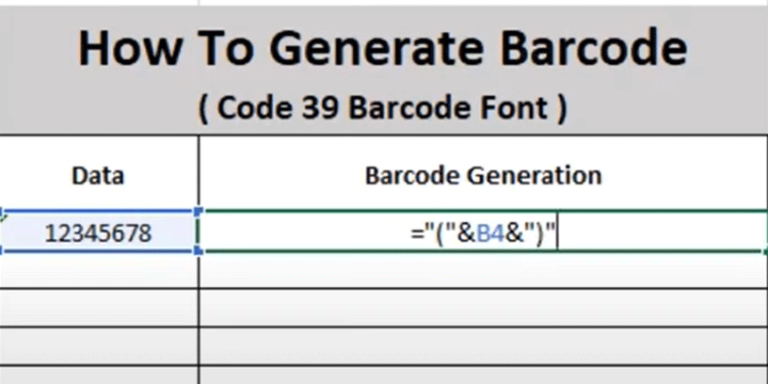 How To Generate Barcode in Excel - I FIX PROBLEM